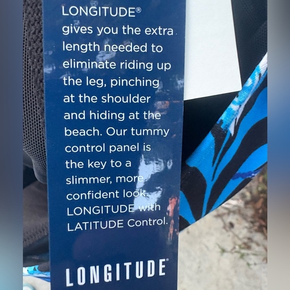 Longitude Long Torso Ruffle Faux Skirtini Size 12 - Picture 11 of 11